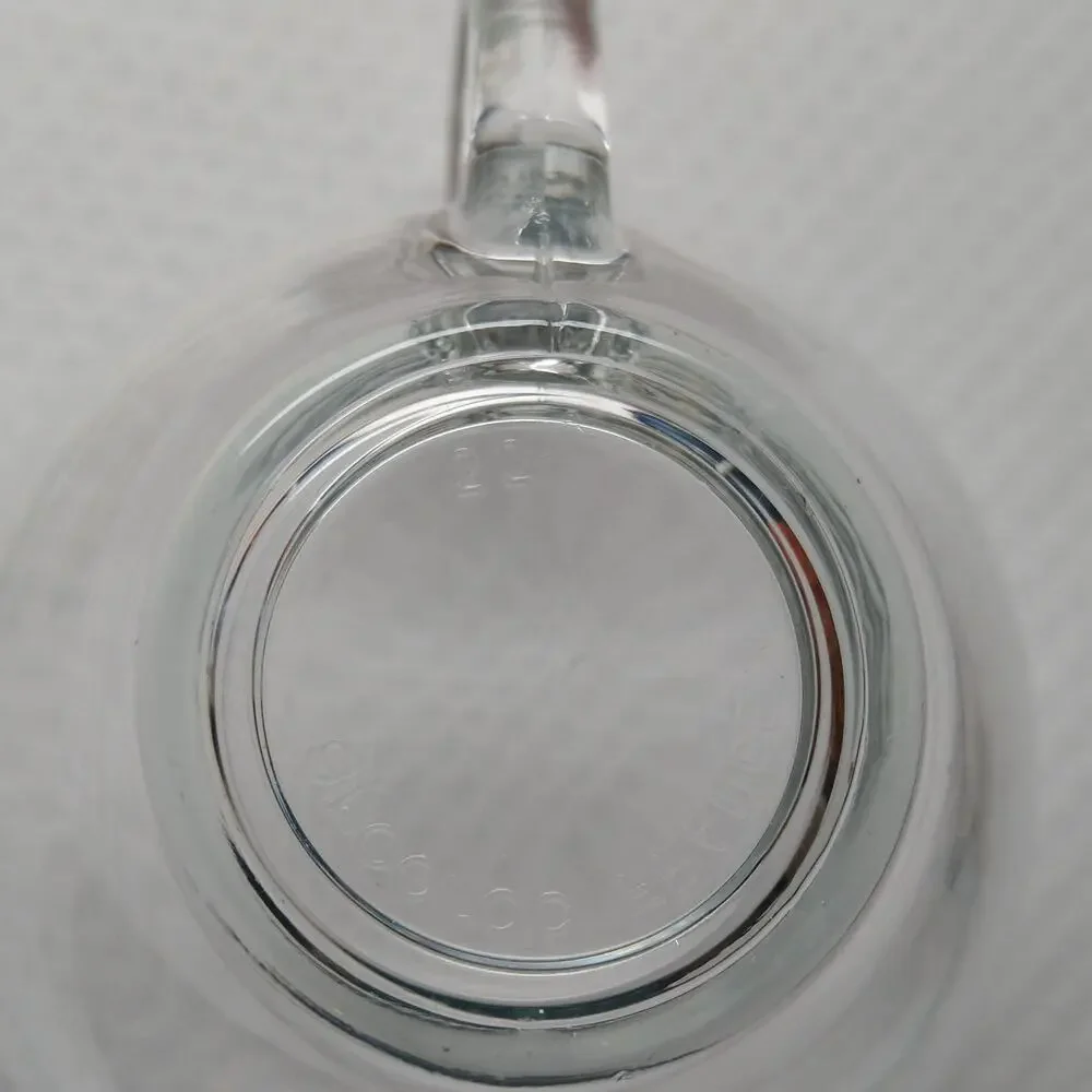 Arcoroc J.G. Durand Cristelle Clear Glass Tea Cups Set 4 New In Box 1980s